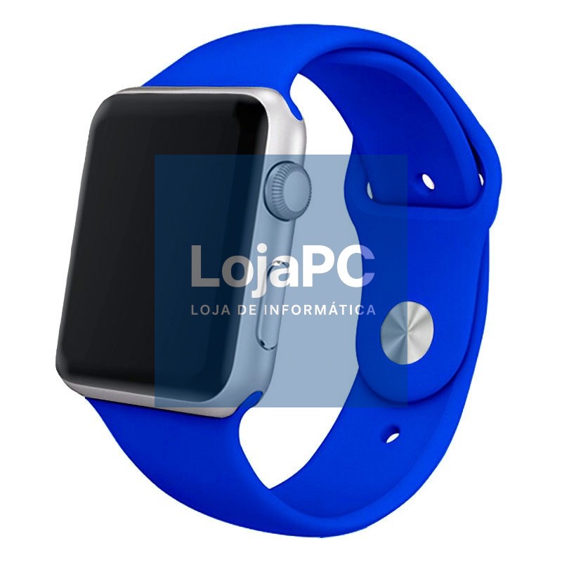 Strap COOL for Apple Watch Series 1 / 2 / 3 / 4 / 5 / 6 / 7 / 8 / 9 / SE (38 / 40 / 41 mm) Blue Rubber