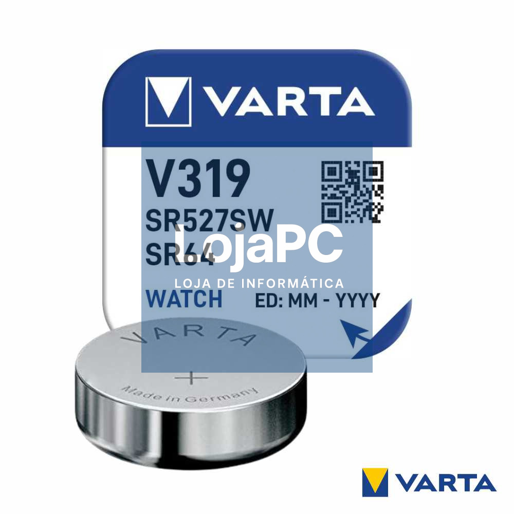 Pilha Óxido Prata Botão V319/SR527SW/SR64 1.55V VARTA