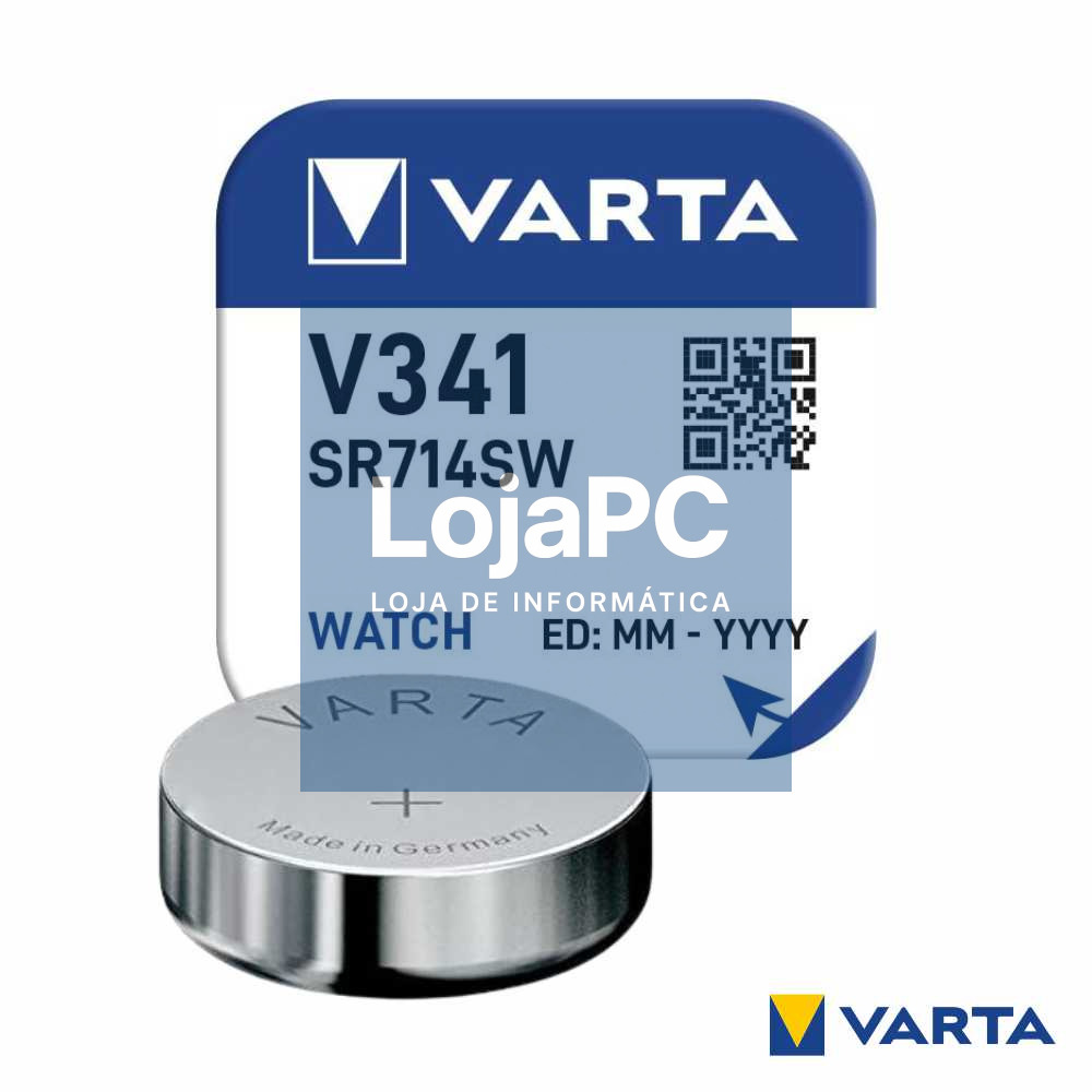 Pilha Óxido Prata Botão V341/SR714SW 1.55V VARTA