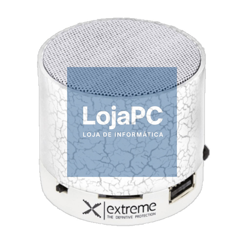 COLUNA BLUETOOTH PORTÁTIL 3W SD/BAT/LED BRANCO