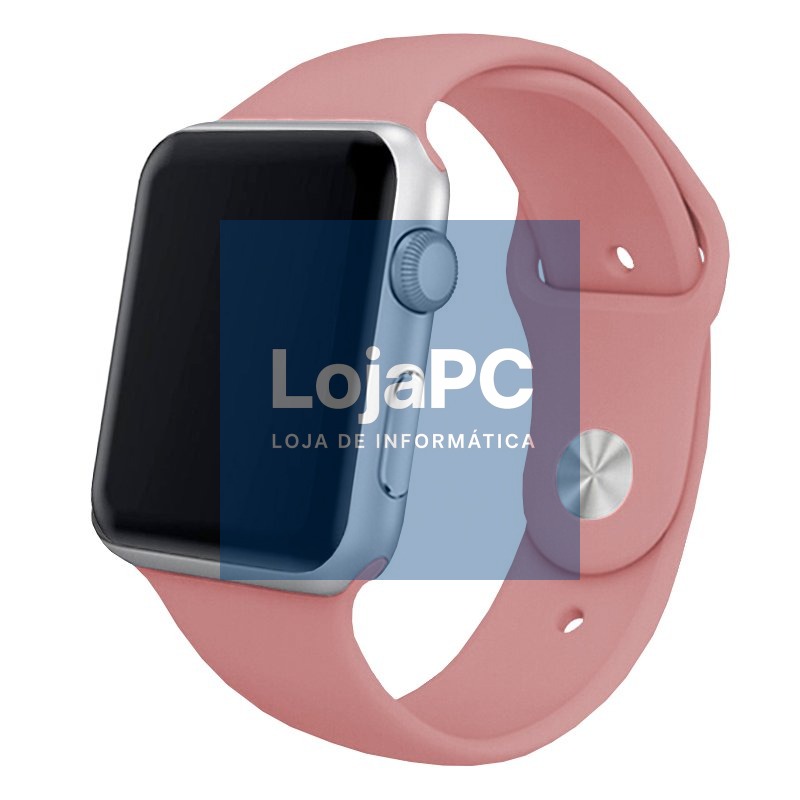 Strap COOL for Apple Watch Series 1 / 2 / 3 / 4 / 5 / 6 / 7 / 8 / 9 / SE (38 / 40 / 41 mm) Pink Rubber