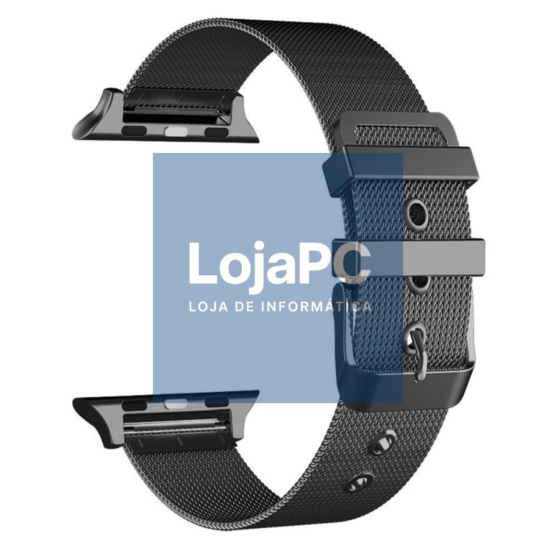 Strap COOL for Apple Watch Series 1 / 2 / 3 / 4 / 5 / 6 / 7 / 8 / 9 / SE (42 / 44 / 45 mm) Metal Black — imagem 2