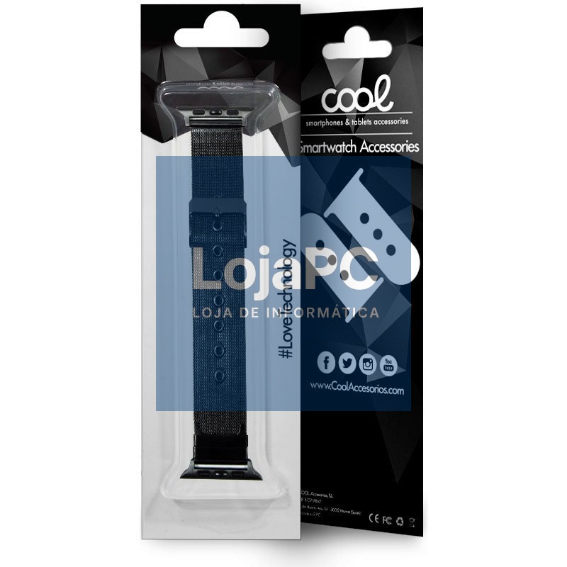 Strap COOL for Apple Watch Series 1 / 2 / 3 / 4 / 5 / 6 / 7 / 8 / 9 / SE (42 / 44 / 45 mm) Metal Black — imagem 4