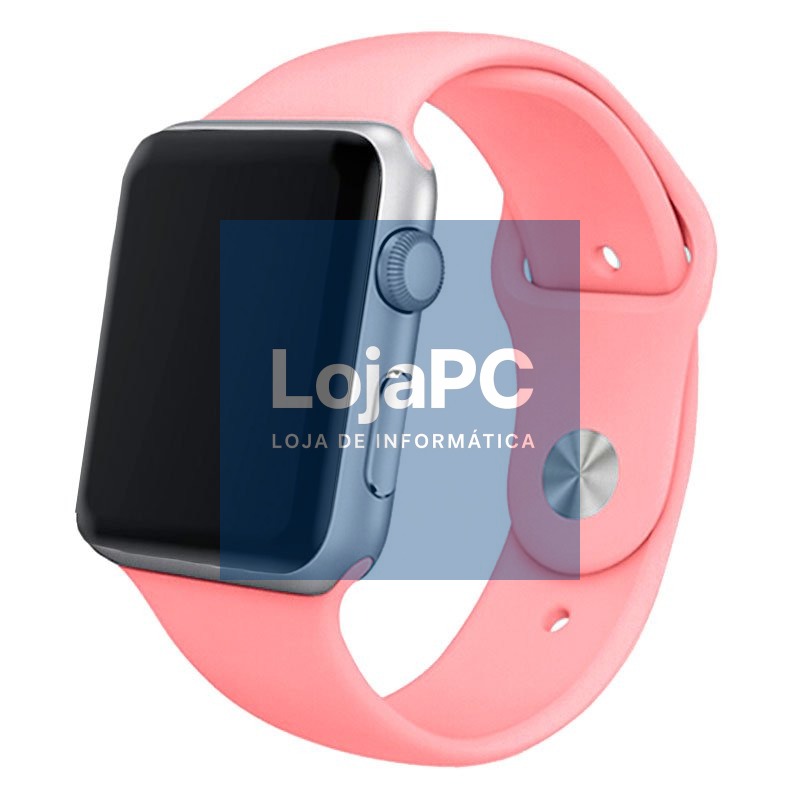 Strap COOL for Apple Watch Series 1 / 2 / 3 / 4 / 5 / 6 / 7 / 8 / 9 / SE (42 / 44 / 45 mm) Pink Rubber