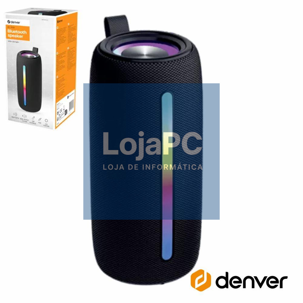Coluna Bluetooth Portátil RGB TWS/BAT/SD/MP3/USB DENVER