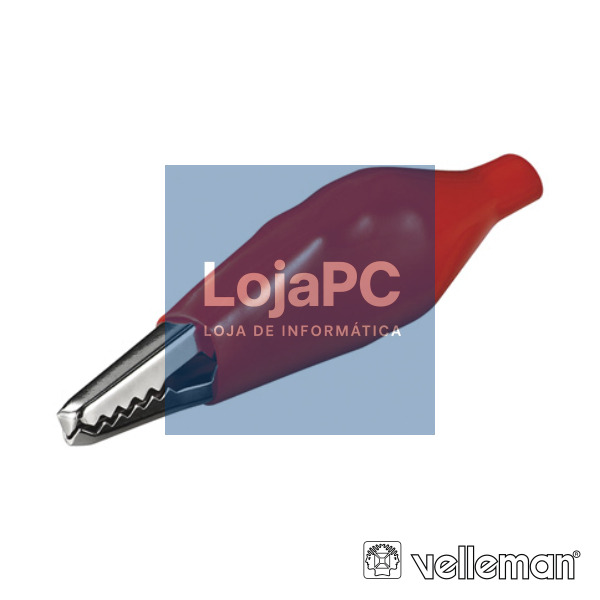 PINÇA CROCODILO 27MM ISOLADA VERMELHA