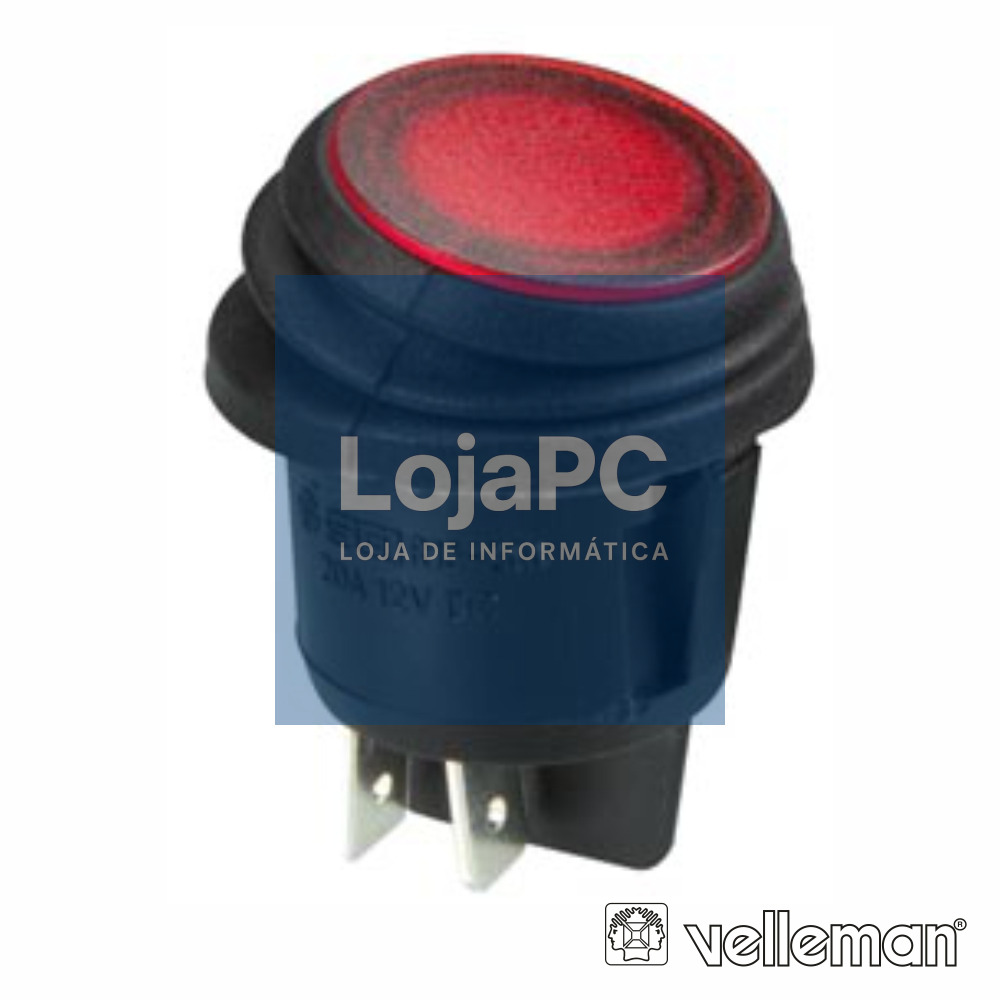 INTERRUPTOR BASCULANTE C/ LUZ LED 16A-12V DPST ON-OFF