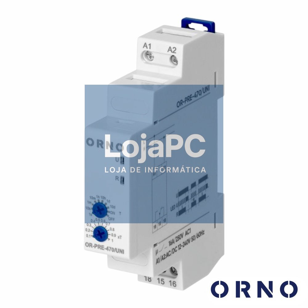 Temporizador Analógico 12-240V DIN IP20 ORNO