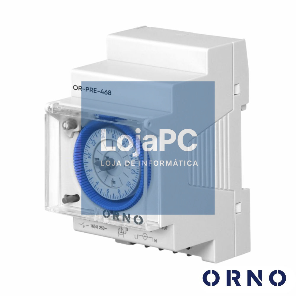 Temporizador Diário Analógico Mecânico 230V 16A ORNO