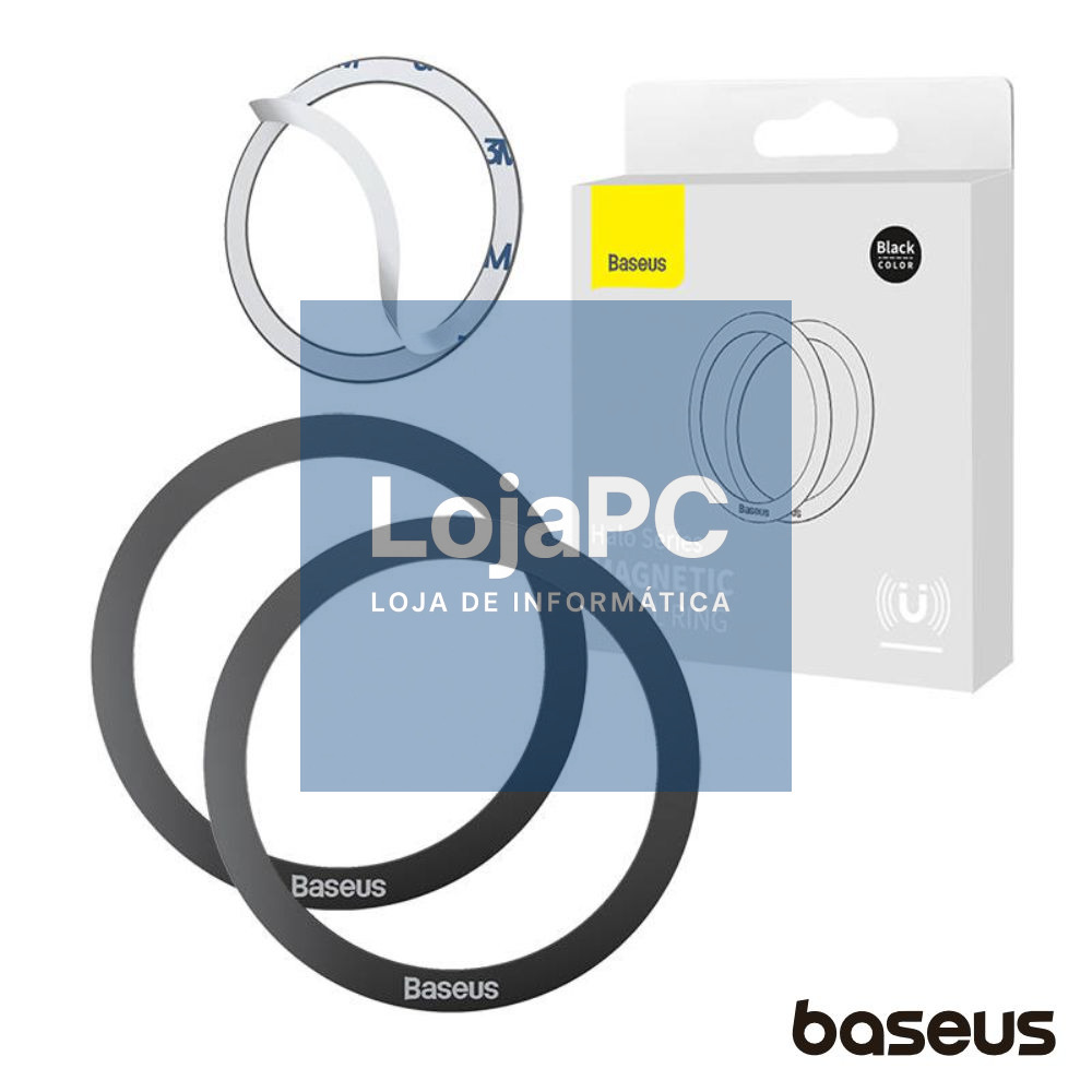 Adesivo Magnético 2x P/ Carregamento Indução/MagSafe BASEUS
