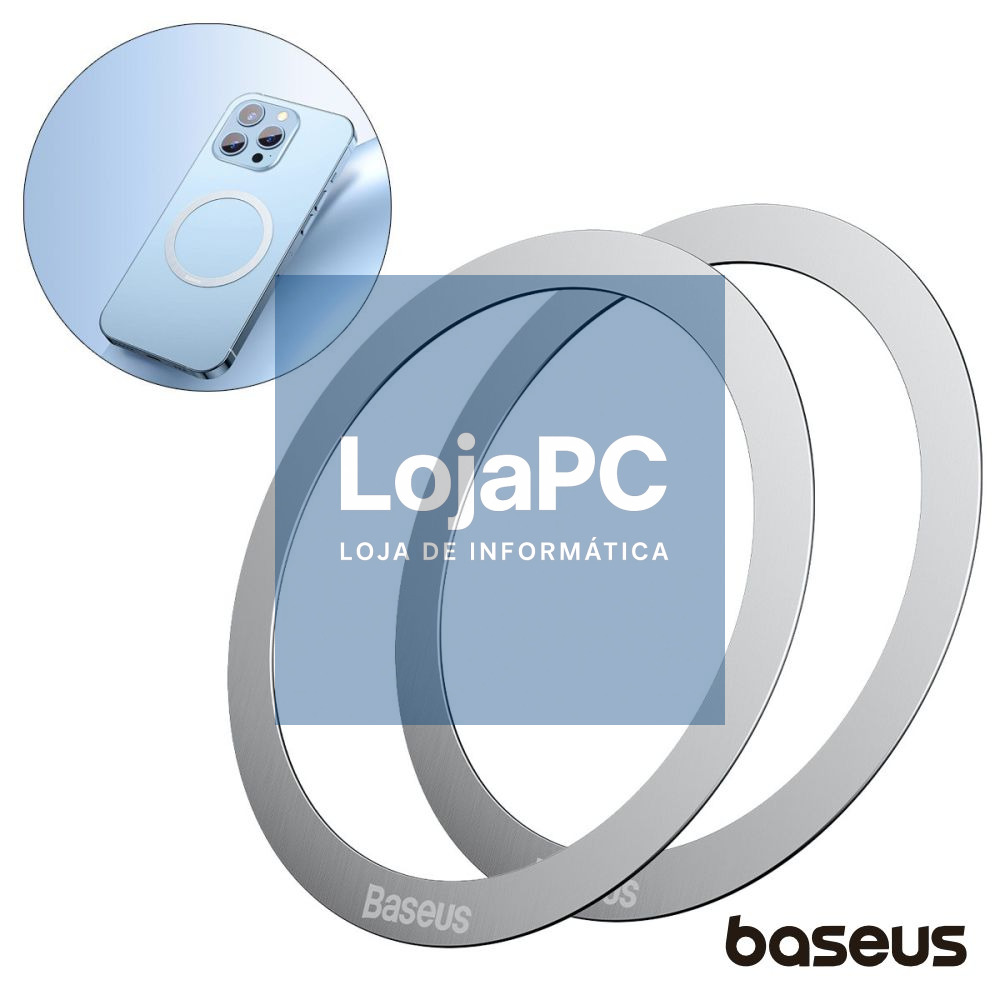 Adesivo Magnético 2x P/ Carregamento Indução/MagSafe BASEUS