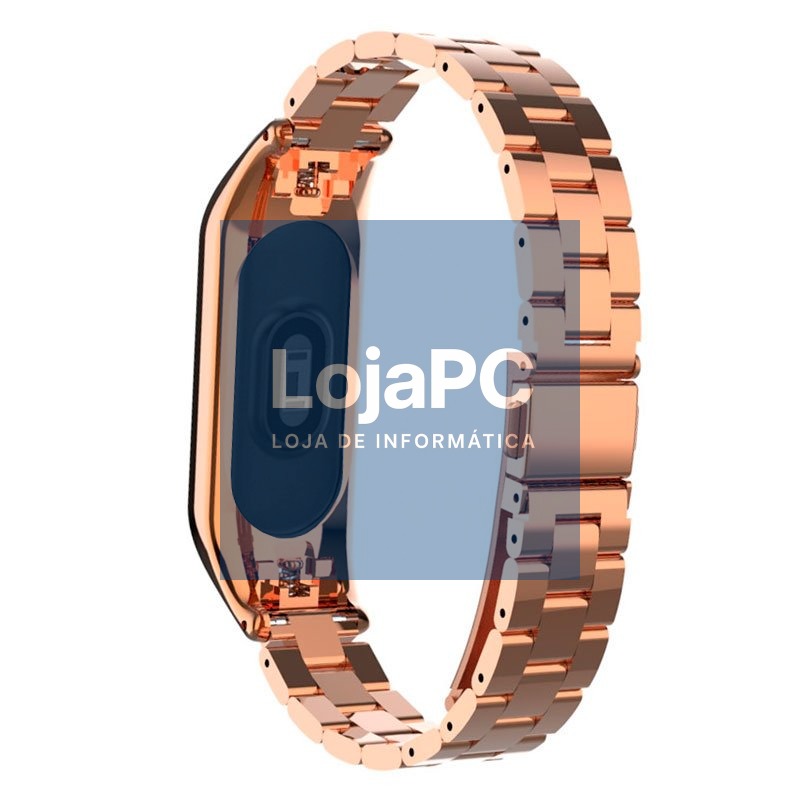 Strap COOL for Xiaomi Mi Band 5 / 6 / 7 / Amazfit Band 5 Steel Rose Gold — imagem 2