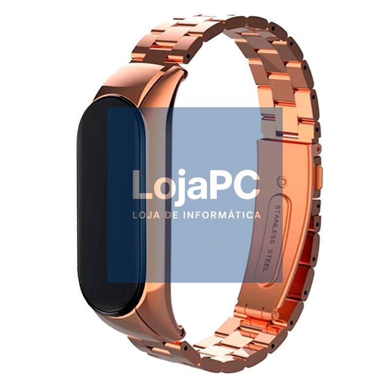 Strap COOL for Xiaomi Mi Band 5 / 6 / 7 / Amazfit Band 5 Steel Rose Gold