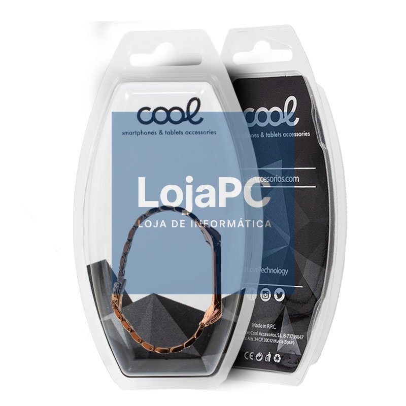 Strap COOL for Xiaomi Mi Band 5 / 6 / 7 / Amazfit Band 5 Steel Rose Gold — imagem 3