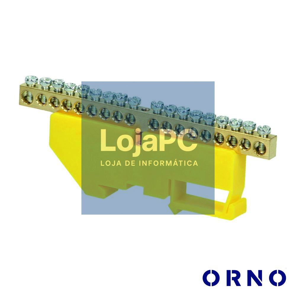 Borne de Ligação 18 Vias P/ Calha DIN ORNO