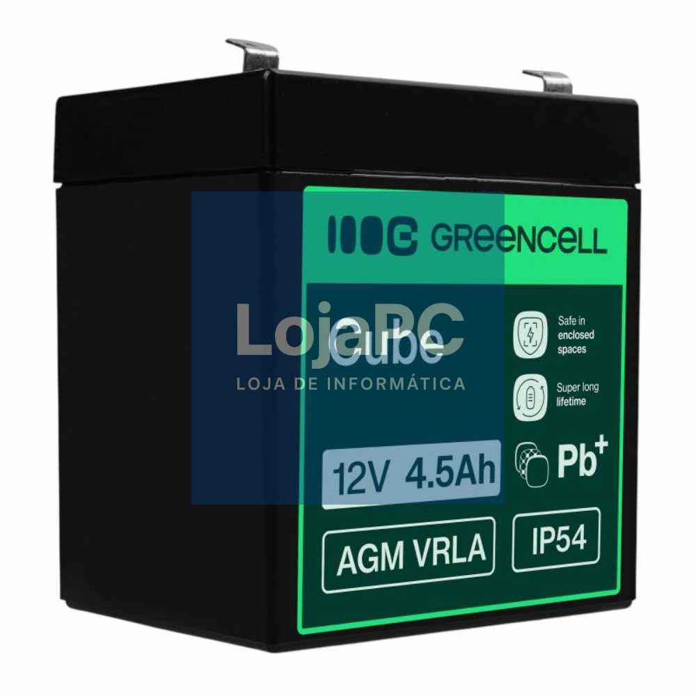 Bateria Chumbo Gel AGM 12V 4.5A GREEN CELL