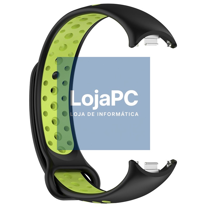 Strap COOL for Xiaomi Smart Band 8 / 9 / 10 Sport Black-Green — imagem 2