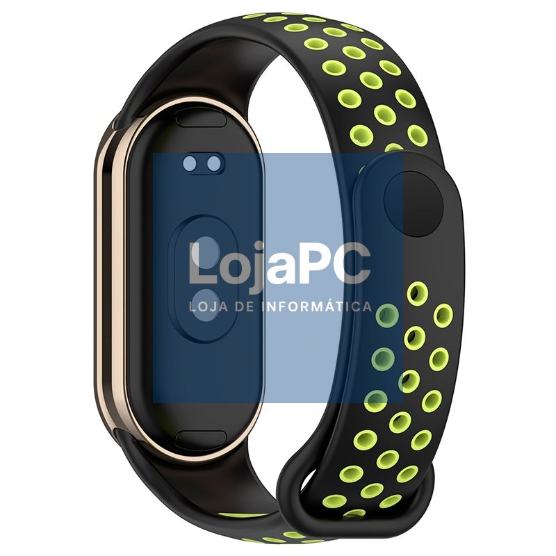 Strap COOL for Xiaomi Smart Band 8 / 9 / 10 Sport Black-Green — imagem 3