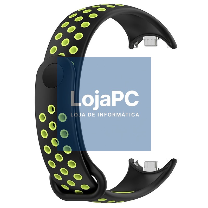 Strap COOL for Xiaomi Smart Band 8 / 9 / 10 Sport Black-Green — imagem 4