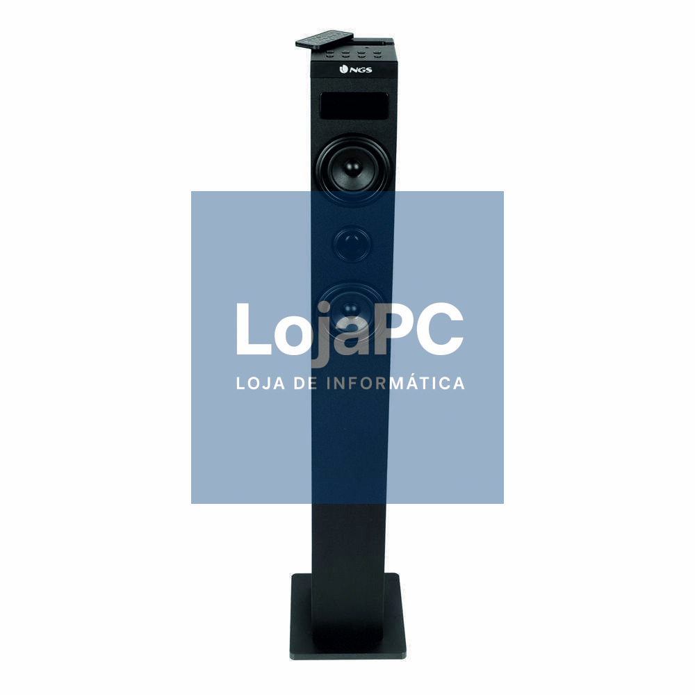 Coluna Bluetooth 80W USB/FM/AUX Em Madeira NGS