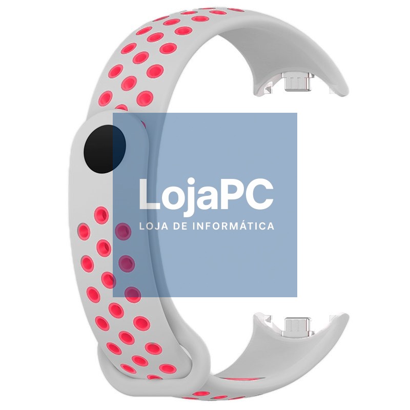 Strap COOL for Xiaomi Smart Band 8 / 9 / 10 Sport Pink-White — imagem 4