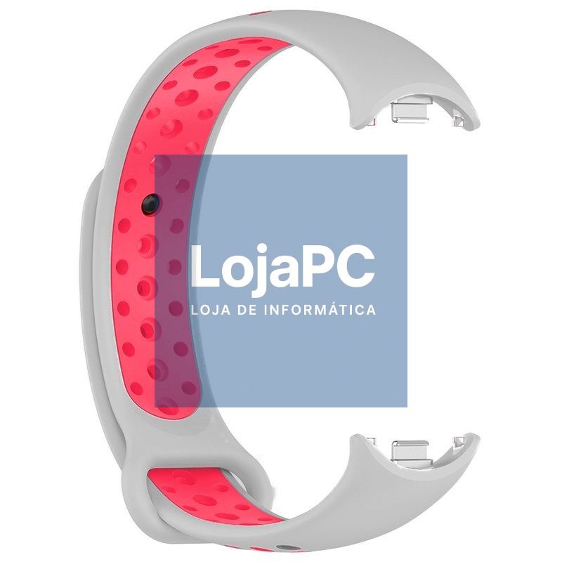 Strap COOL for Xiaomi Smart Band 8 / 9 / 10 Sport Pink-White — imagem 2