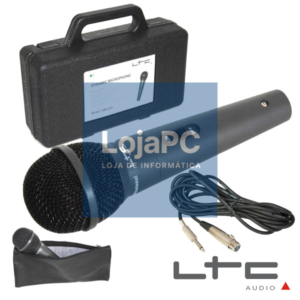 MICROFONE DINÂMICO C/ CABO/MALA/BOLSA 80HZ-20KHZ LTC