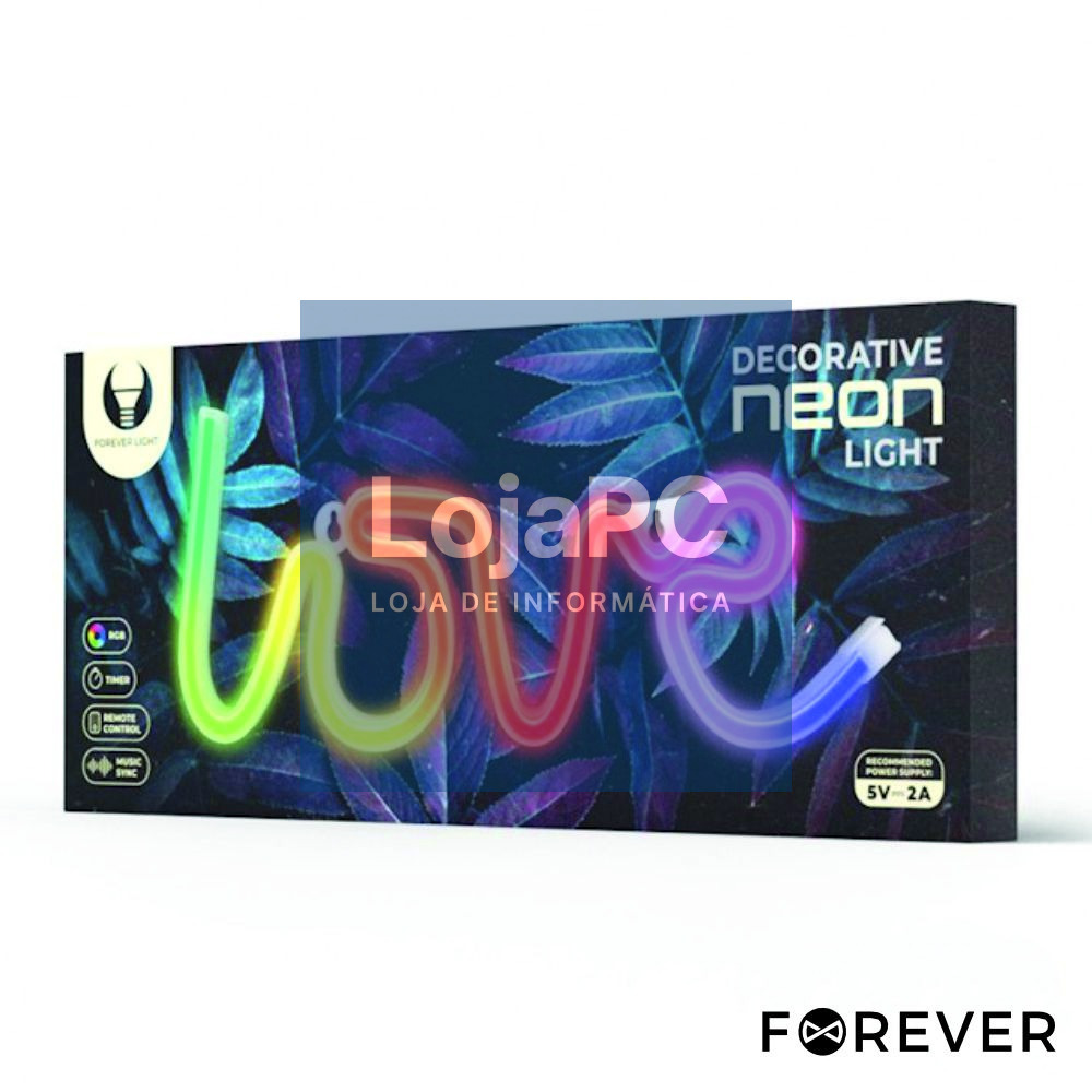 Luz LED RGB Neon Em Forma da Palavra "Love" C/ Comando
