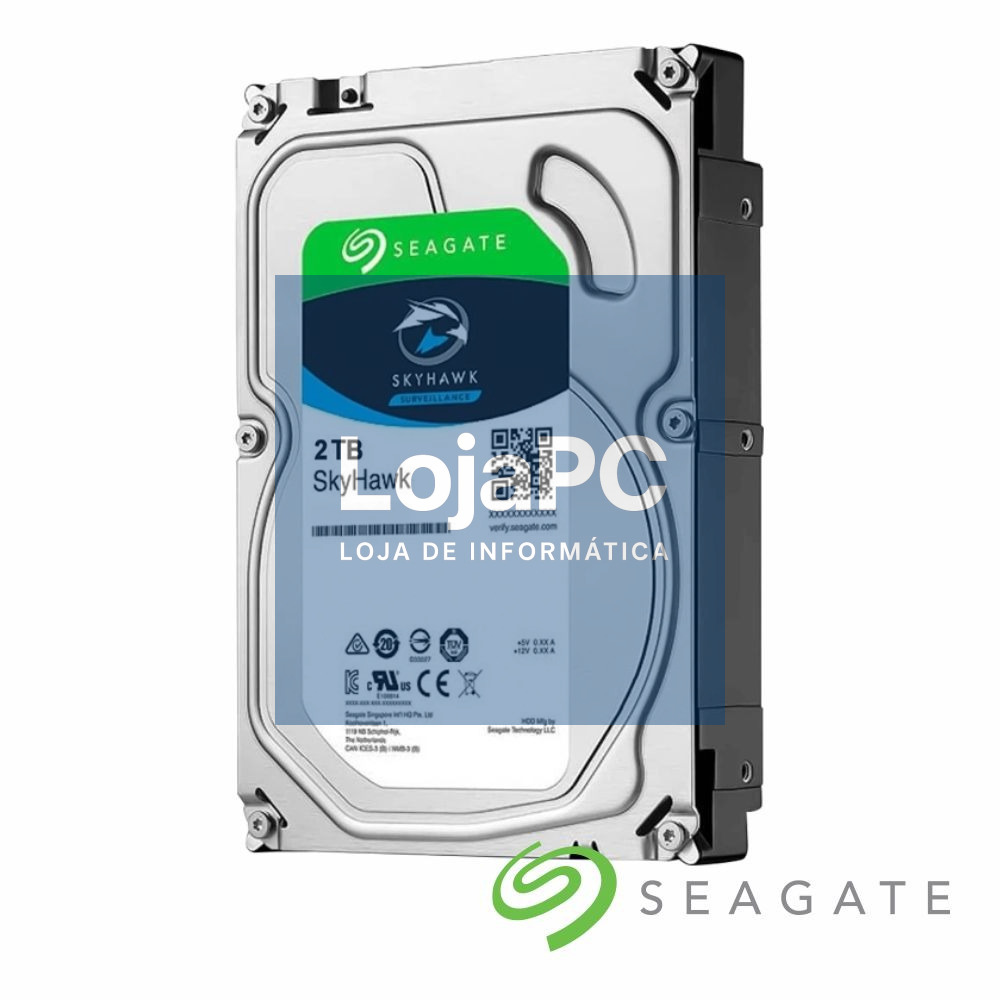 Disco Rígido Interno HDD 2TB SataIII 3.5" SkyHawk SEAGATE