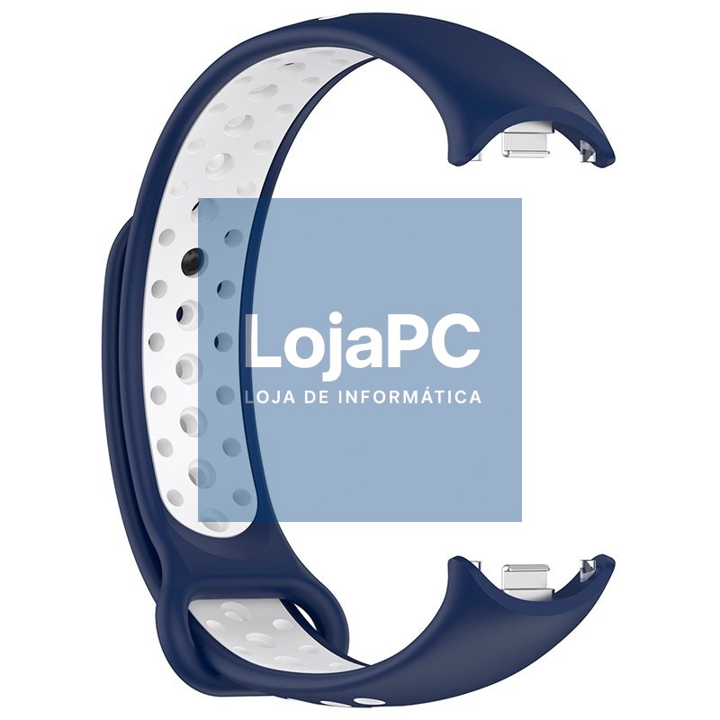 Strap COOL for Xiaomi Smart Band Band 8 / 9 / 10 Sport Navy-White — imagem 2