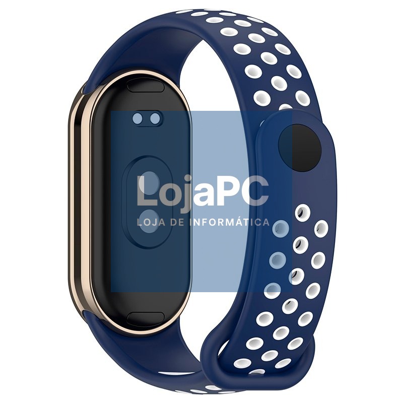 Strap COOL for Xiaomi Smart Band Band 8 / 9 / 10 Sport Navy-White — imagem 3