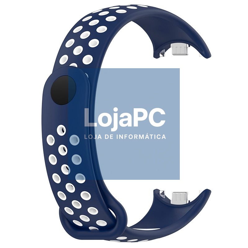 Strap COOL for Xiaomi Smart Band Band 8 / 9 / 10 Sport Navy-White — imagem 4