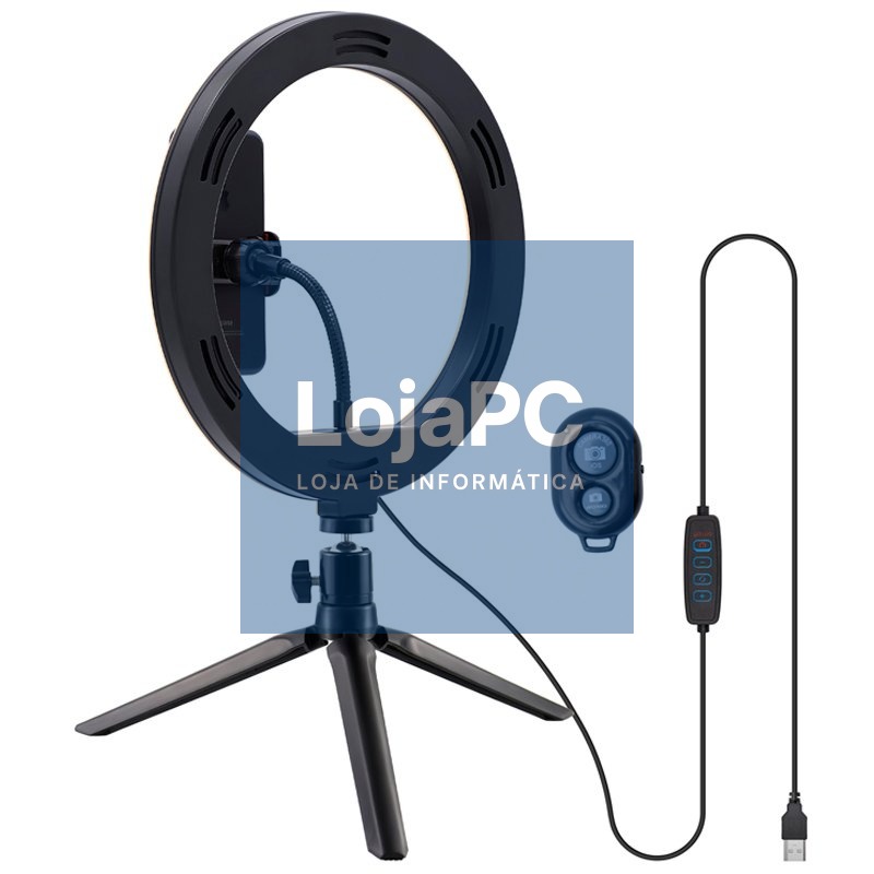 Tabletop Support (50 cm) LED Light Ring COOL + Bluetooth Remote — imagem 4
