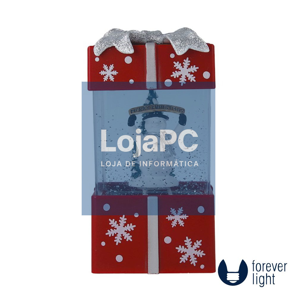 Globo De Neve LED C/ Formato de Presente FOREVER