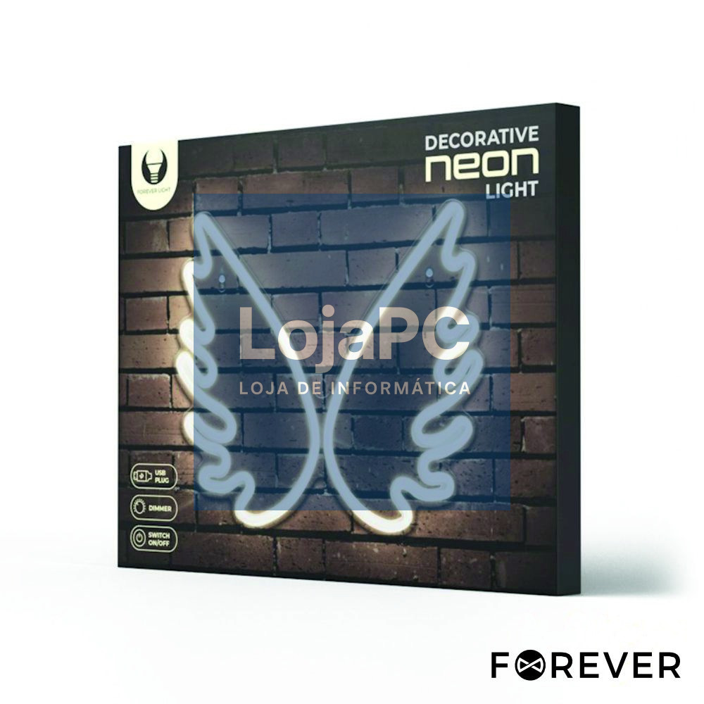 Luz LED Neon Em Forma de Asas