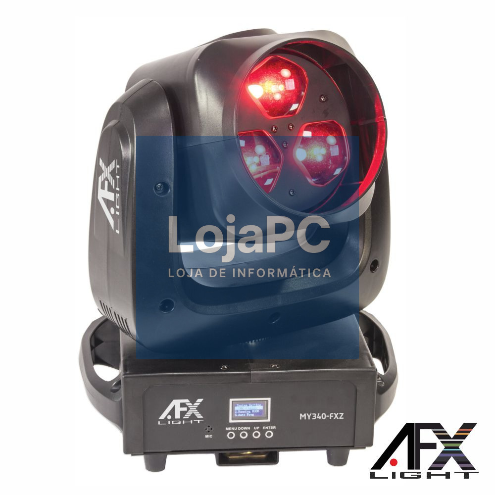 Moving Head 3 LEDS 40W RGBW DMX Zoom AFX