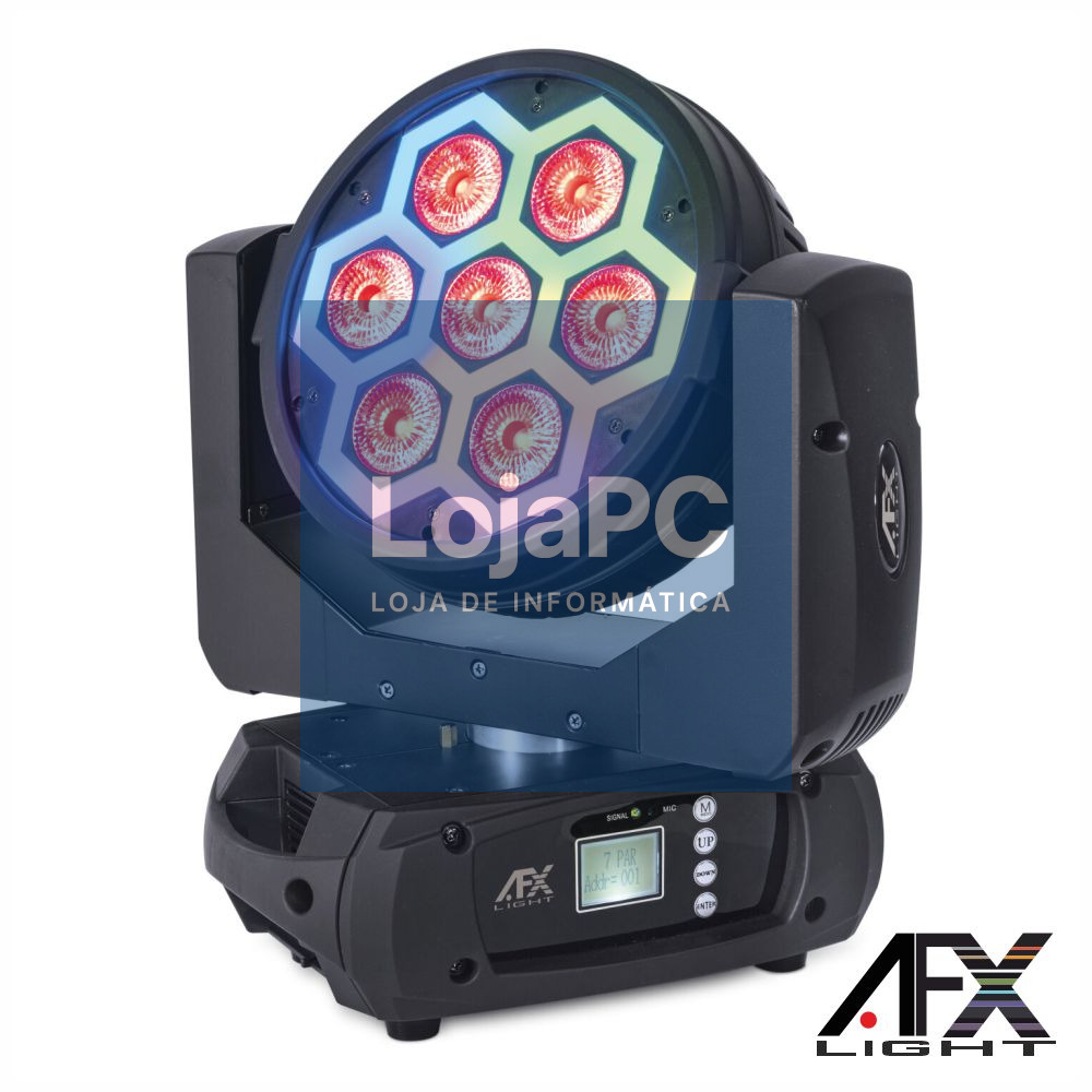 Moving Head 7x12W RGB DMX Mic AFX