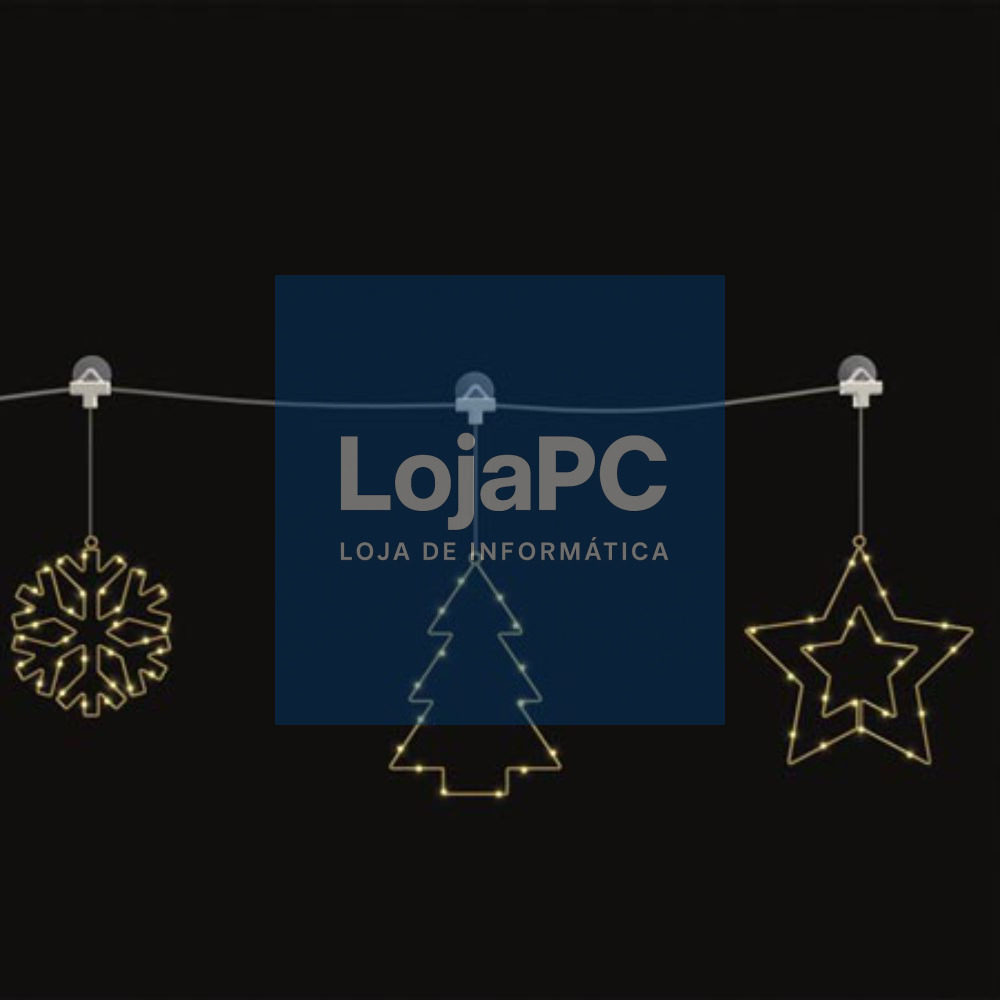 Figuras Natal Decorativas C/ Ventosa 65 LEDS 3000K A Pilhas