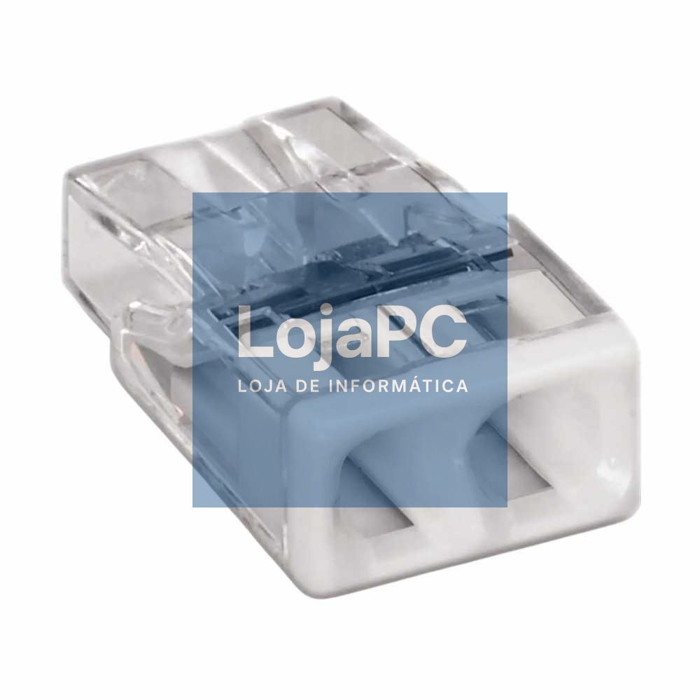 Ligador Rápido c/ Patilha 2 Condutores 0.5-2.5 mm² 100x WAGO