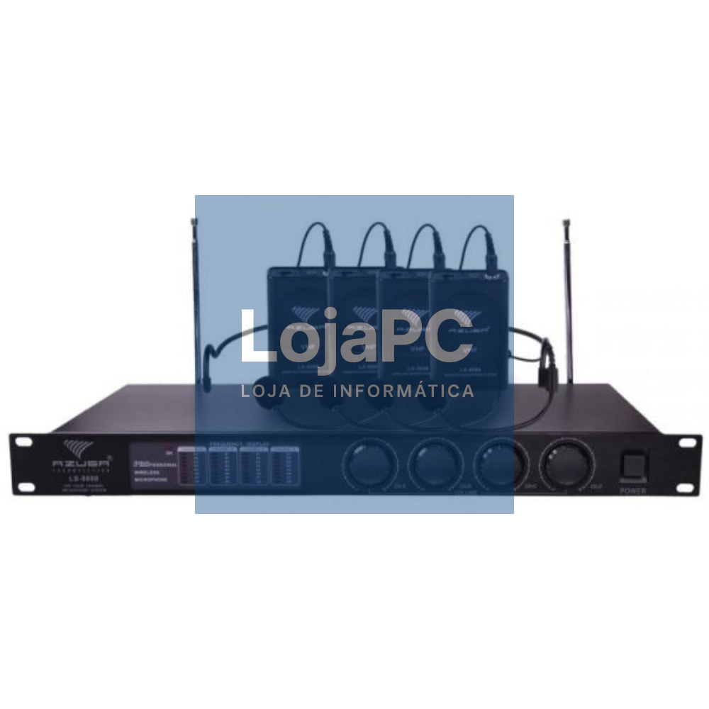 Central 4 Microfones S/ Fios Vhf