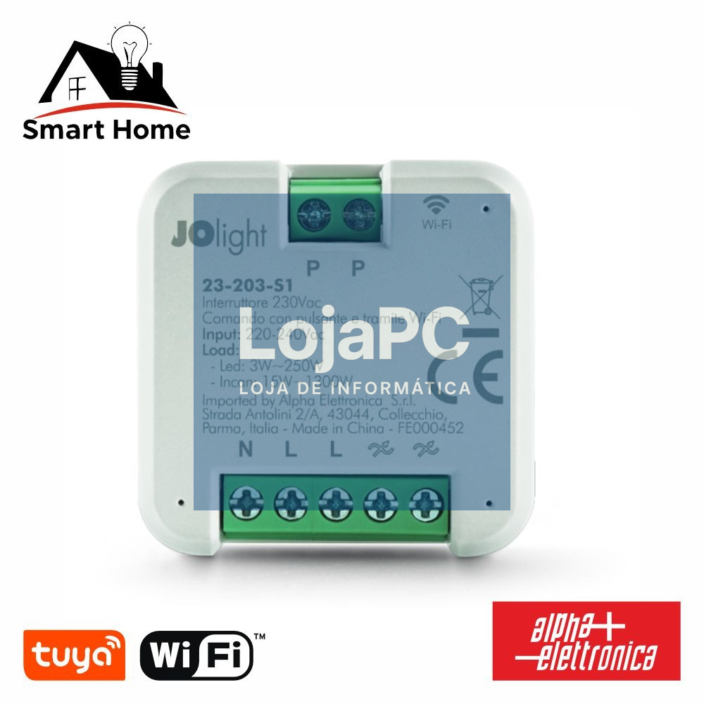 Módulo Automação Interruptor WiFi 1 Canal Tuya ALPHA