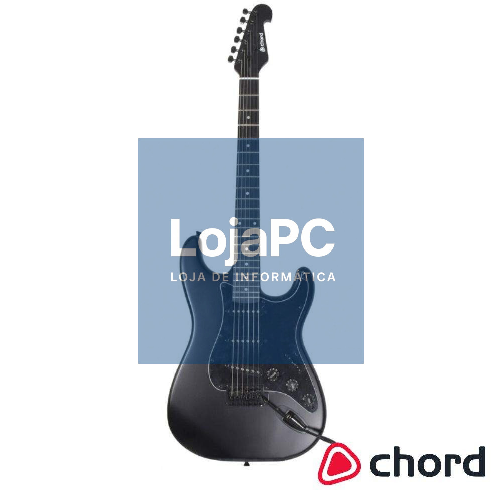 Guitarra Elétrica 3 Pickups Single Coil Preto Mate CHORD