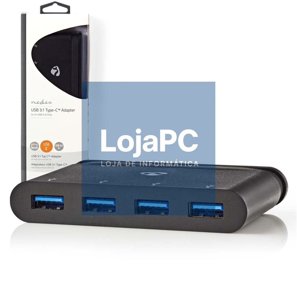 Hub USB-C c/ 4 Portas USB 3.0 NEDIS