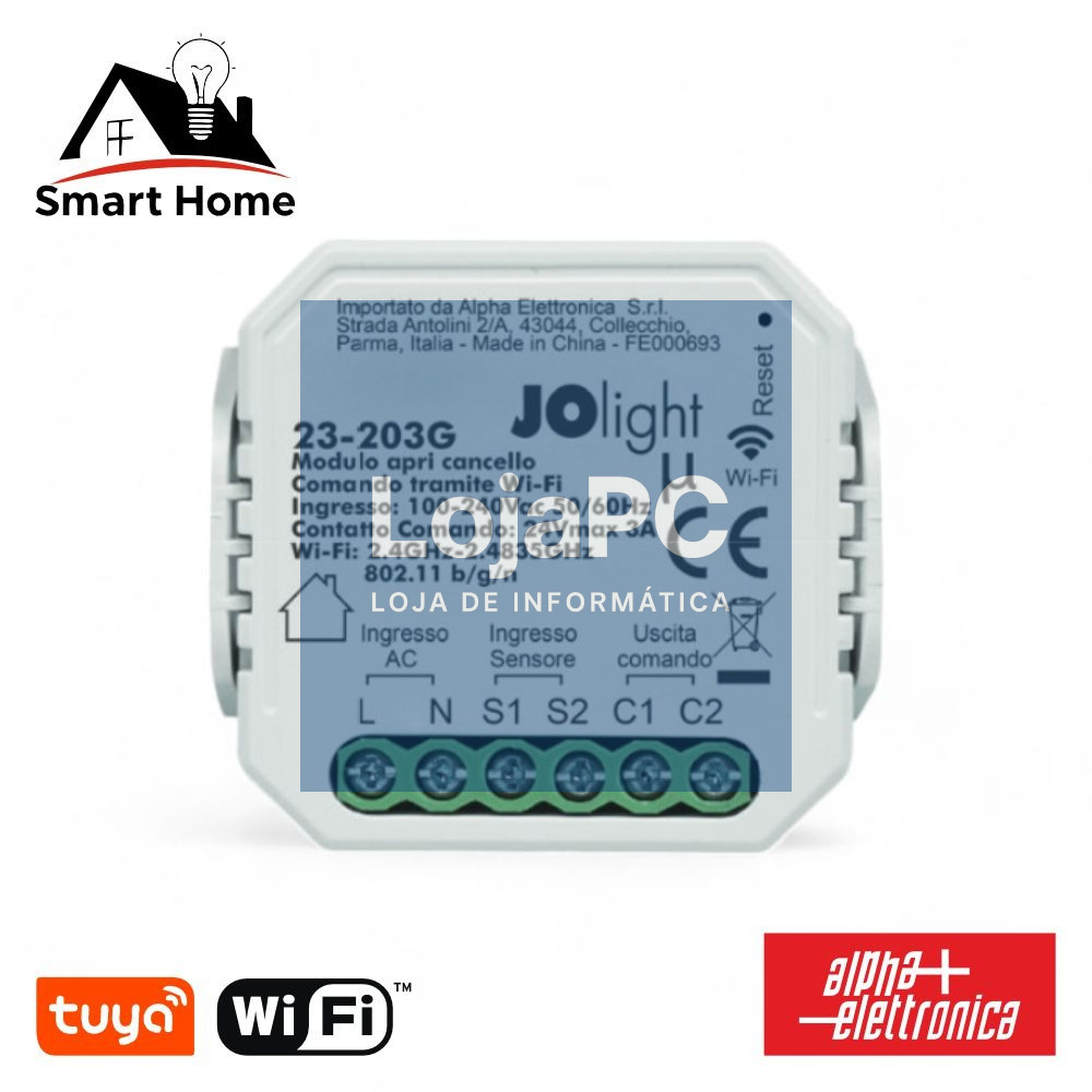Módulo Automação P/ Controlo de Portões WiFi Tuya ALPHA