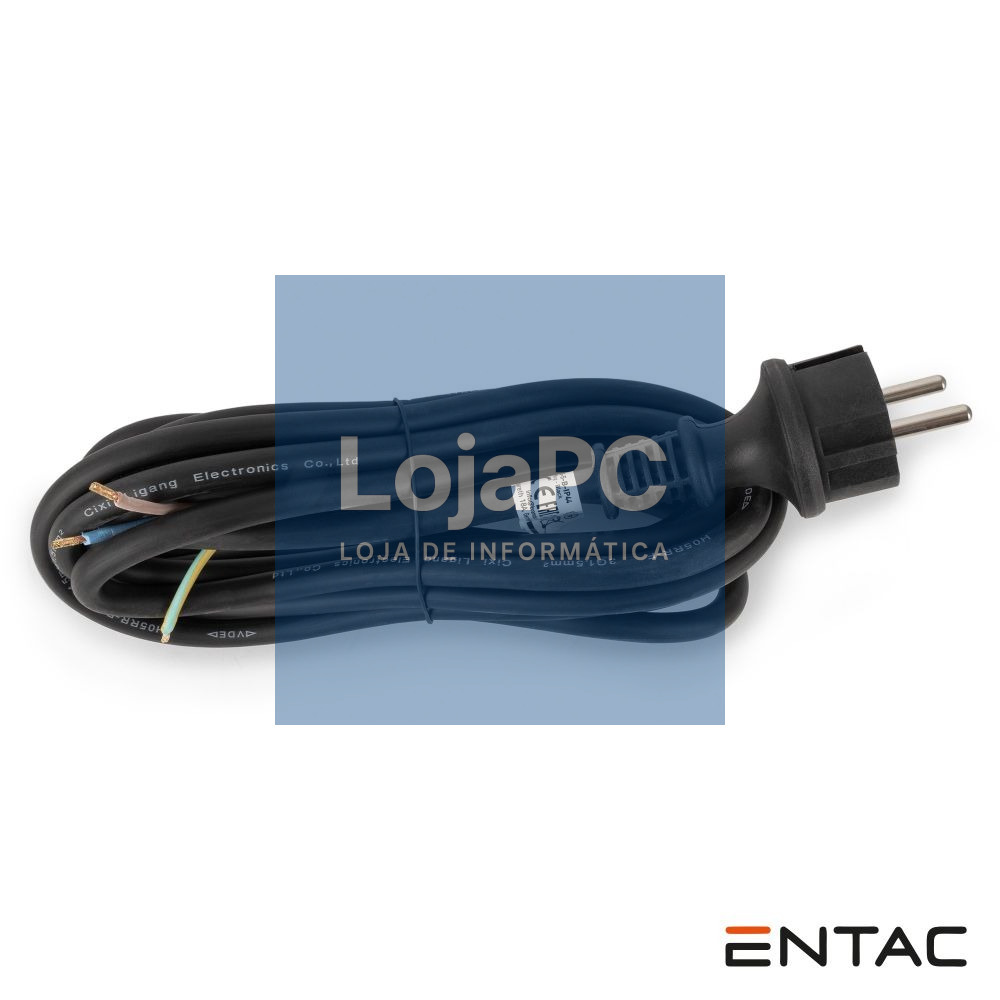 Cabo Alimentação Schuko Macho H05RR-F 3G1.5 5m IP44 ENTAC
