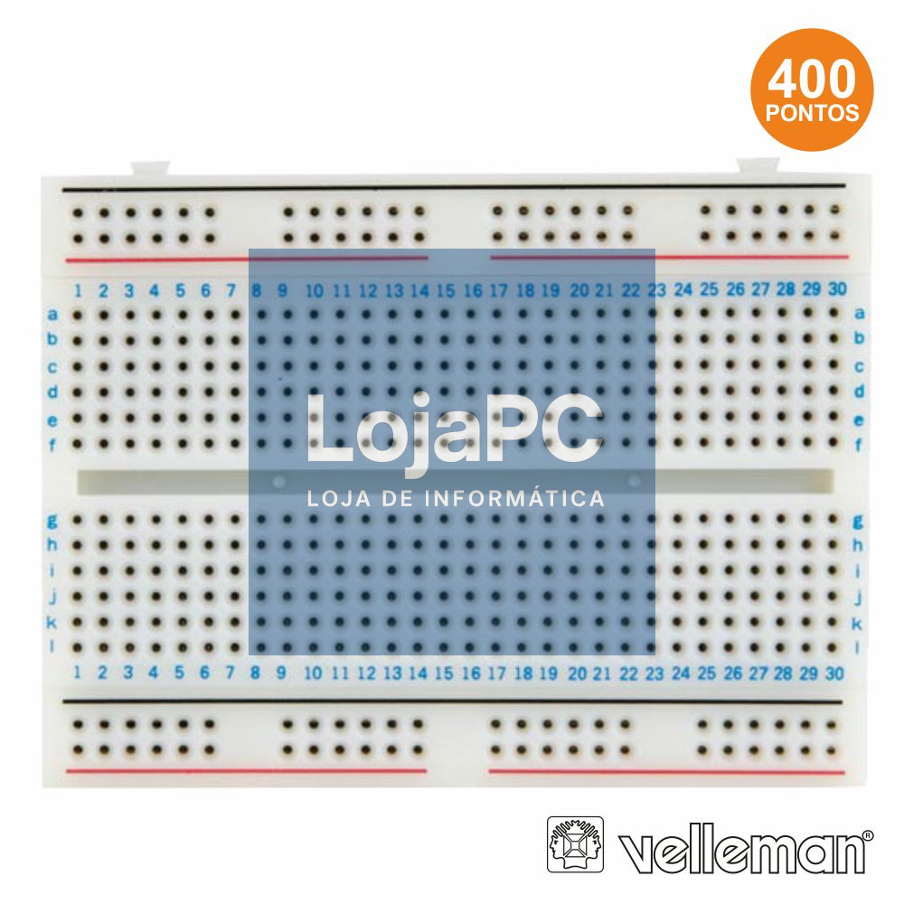 PLACA DE ENSAIO MULTIFUNÇÕES C/ 456 PONTOS VELLEMAN