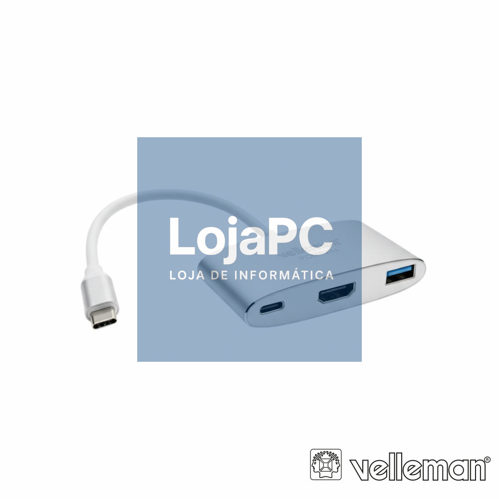 Hub USB-C P/ USB-A / HDMI / USB-C VELLEMAN