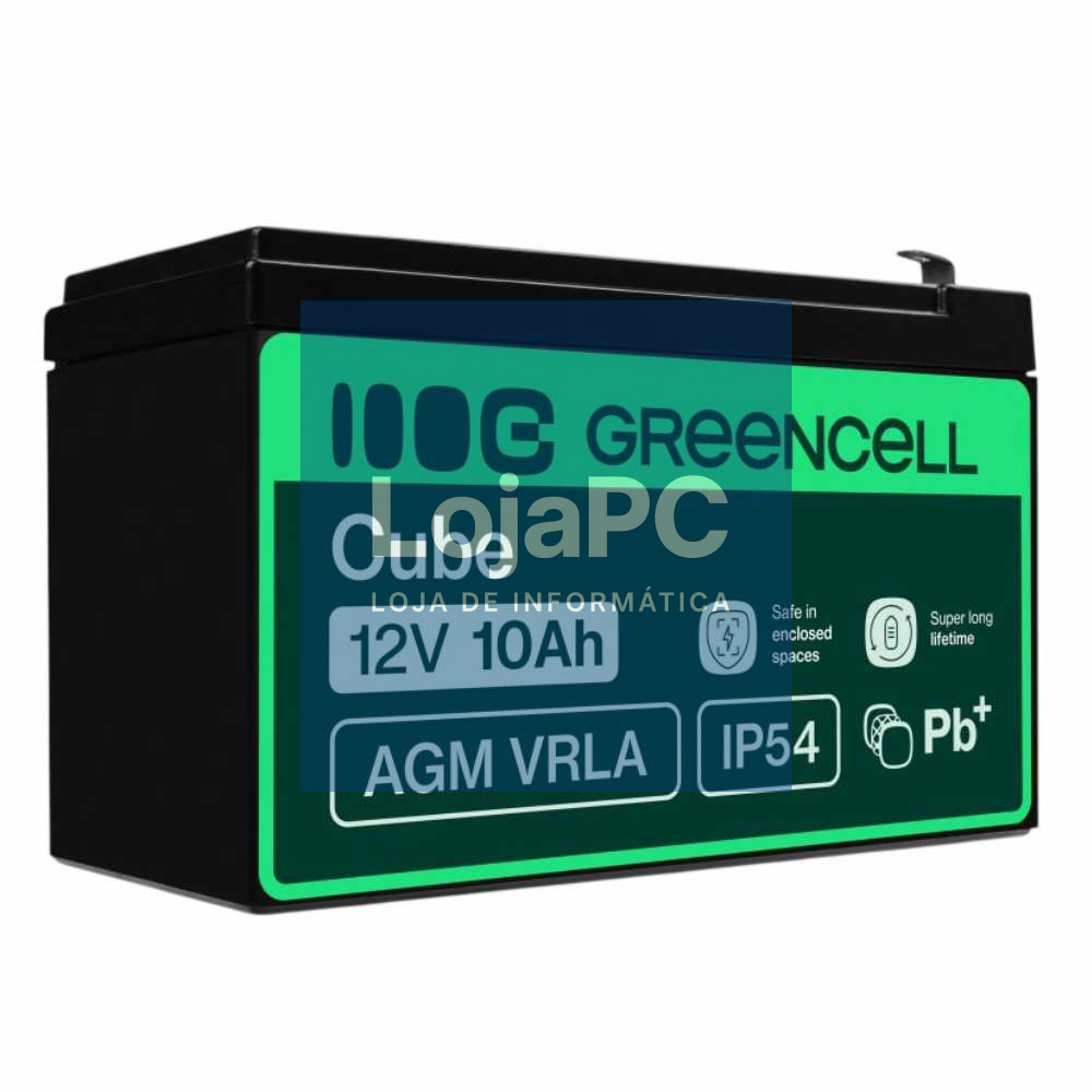 Bateria Chumbo Gel AGM 12V 10A GREEN CELL