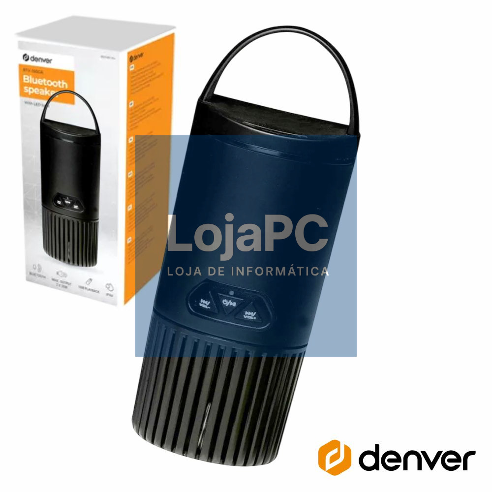 COLUNA BLUETOOTH PORTÁTIL PRETO DENVER