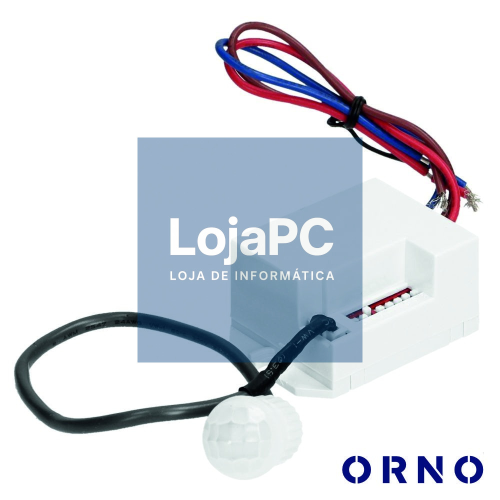 Detector De Movimentos PIR P/ Encastrar Branco ORNO
